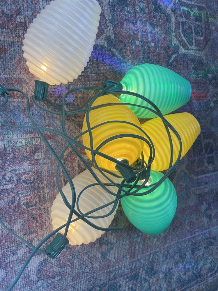 Vintage Blow Mold Bee Hive String Lights Patio Camper Tested Working