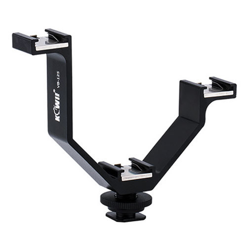 Triple Shoe V Bracket VB-125 For light & Microphone For all cameras & camcorders