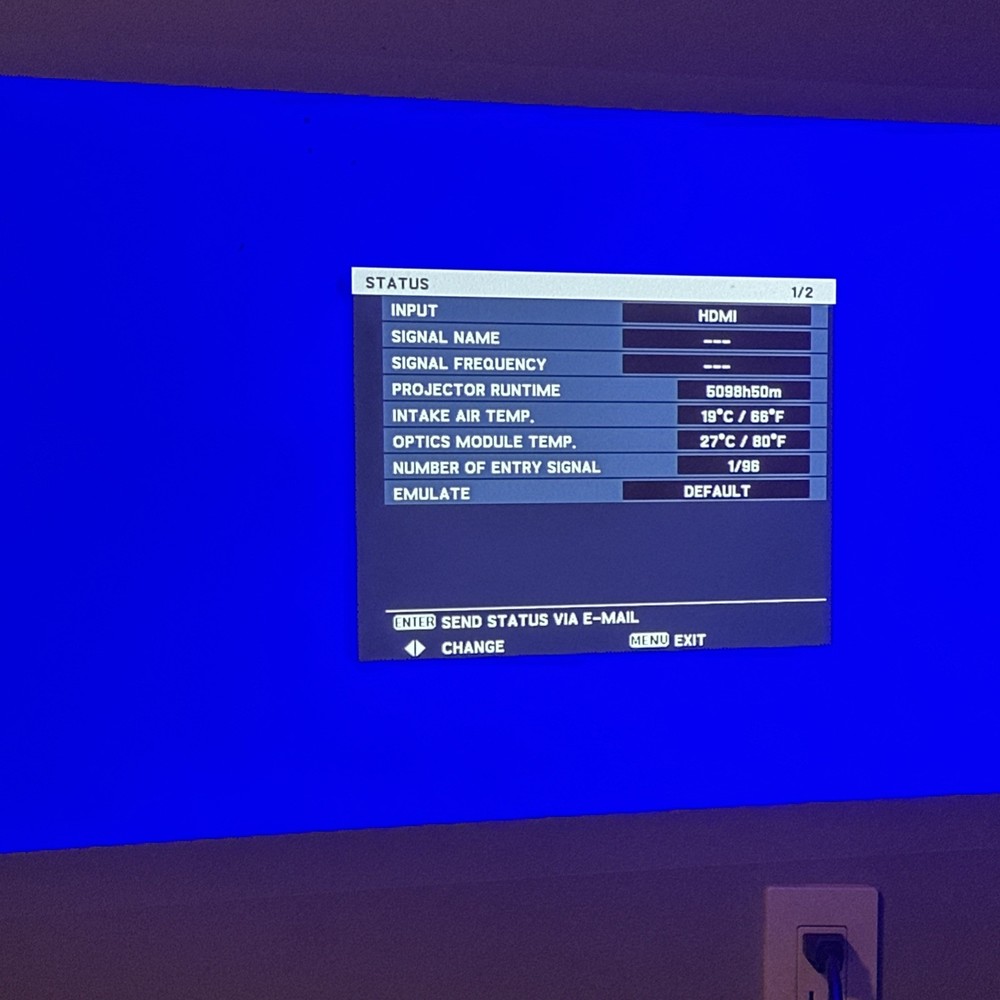 Panasonic PT-RW330 LED/Laser DLP Projector Hours 5098