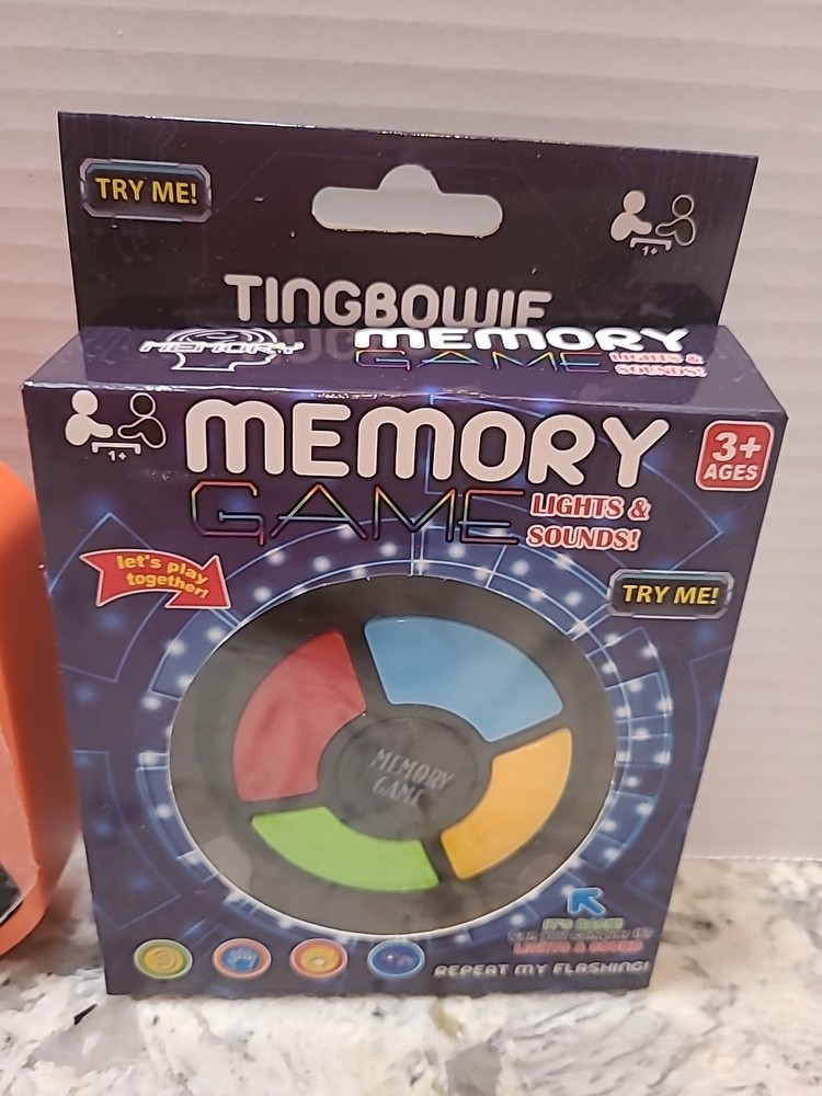 Light Up Memory Handheld Game: Color Memorizing, Lights & Sounds Tic Tac Toe