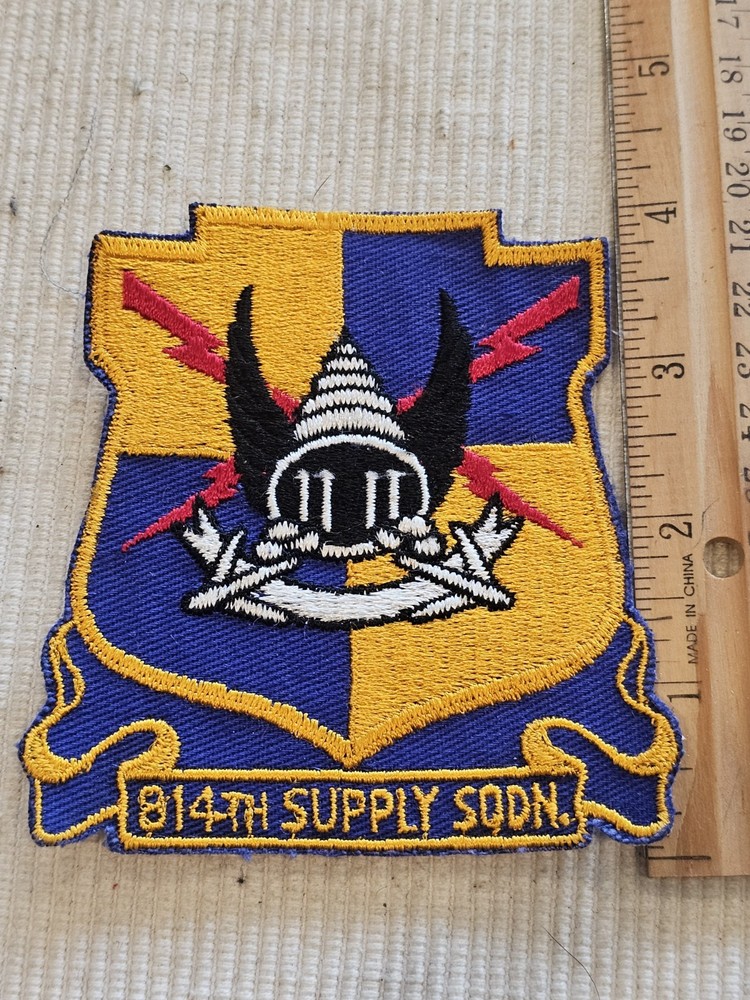 1960s 70s USAF Air Force 814th Supply Squadron Patch L@@K!!!