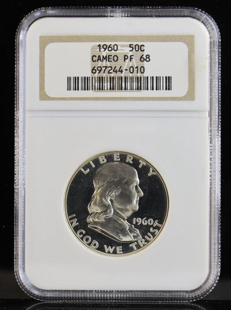 1960 Franklin Half Dollar NGC PF68 Cameo