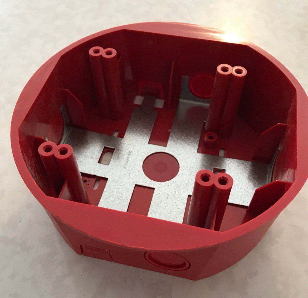 NEW System Sensor SpectrAlert Advance SBBCR Ceiling Mount Surface Back Box Red