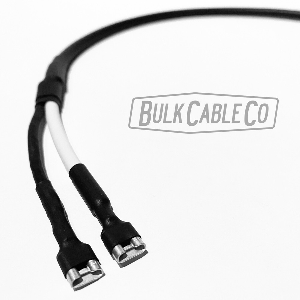 3 FT - Mogami 3082 Combo Amp Speaker Cable - Pancake Plug / Spade - Silver