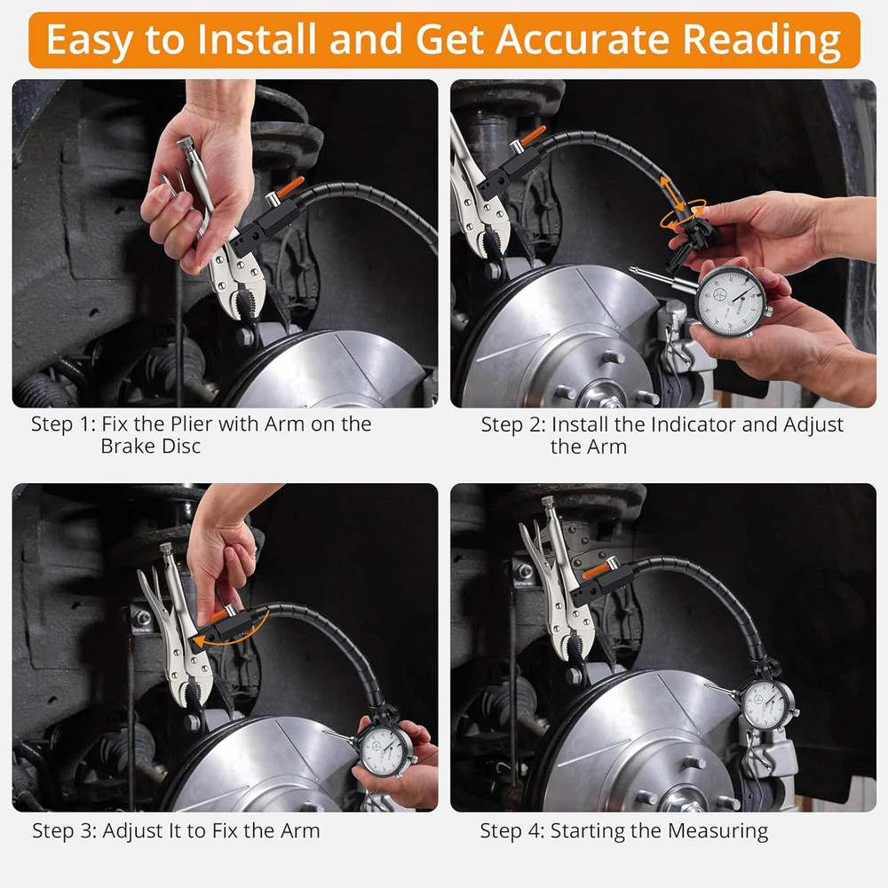 Precision 1" Digital Indicator & Disc Brake Rotor Measurement Set