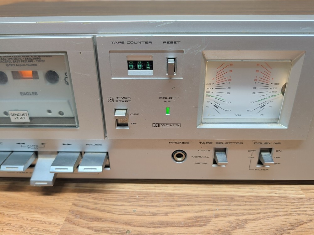 AKAI Stereo Cassette Deck CS-MO1A Working Condition READ