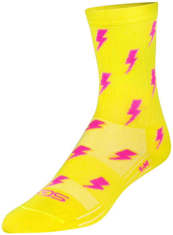 SockGuy SGX Lit Socks - 6 inch, Yellow, Small/Medium