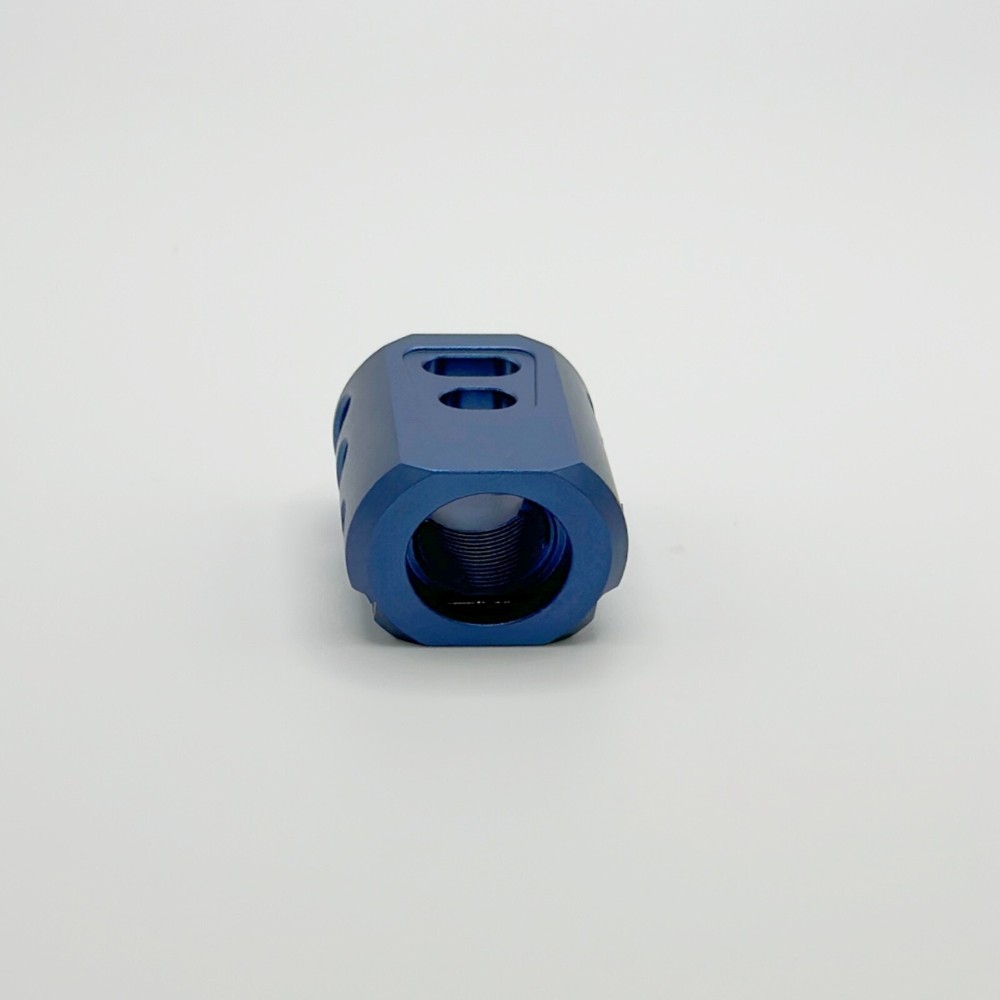 2 PACK BLUE Muzzle Brake Compensator 1/2''x28 TPI For 9mm