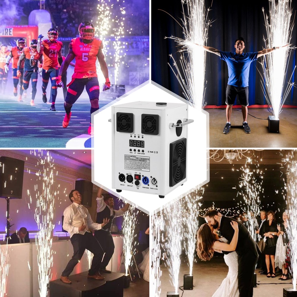 700W Large Cold Spark Firework Machine DMX Special Effect Wedding Sparkle Light