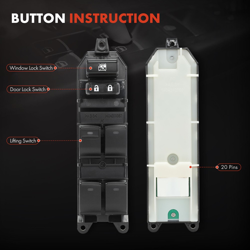 Master Power Window Switch for Toyota 4Runner 2014-2023 Front Driver Left Side