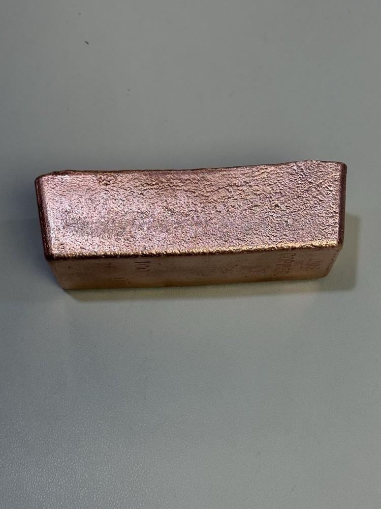 100 Oz Solid .999 Hand Poured Copper Bar