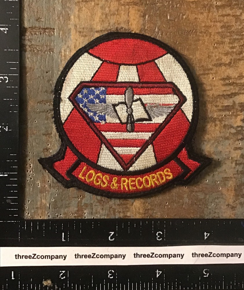 US Marine Corps Flight Logs & Records Patch USMC