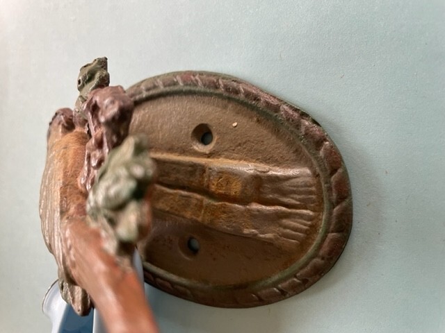 Vintage Cast Iron Parrot Door Knocker