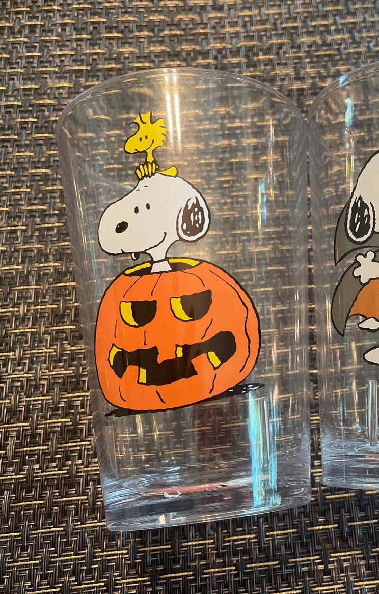 Disney Snoopy Pottery Barn cup Peanuts Halloween holiday party kid pumpkin new ,