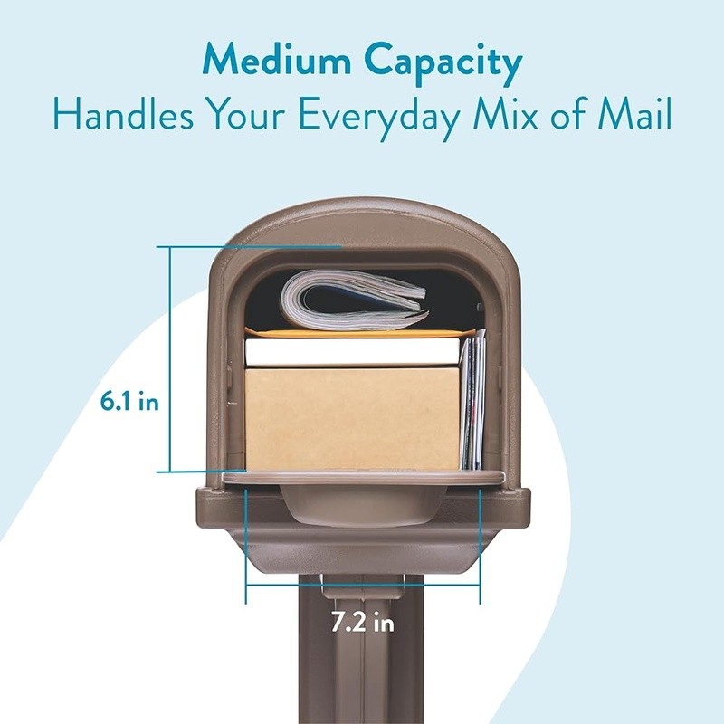 Secure Locking Mailbox W/ Large Capacity Drop Slot Safe Package Delivery New