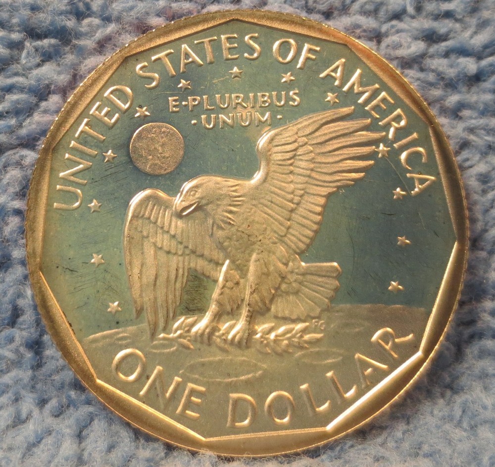 1981-S Type 2 Flat "S" Cameo Proof Susan B. Anthony dollar.