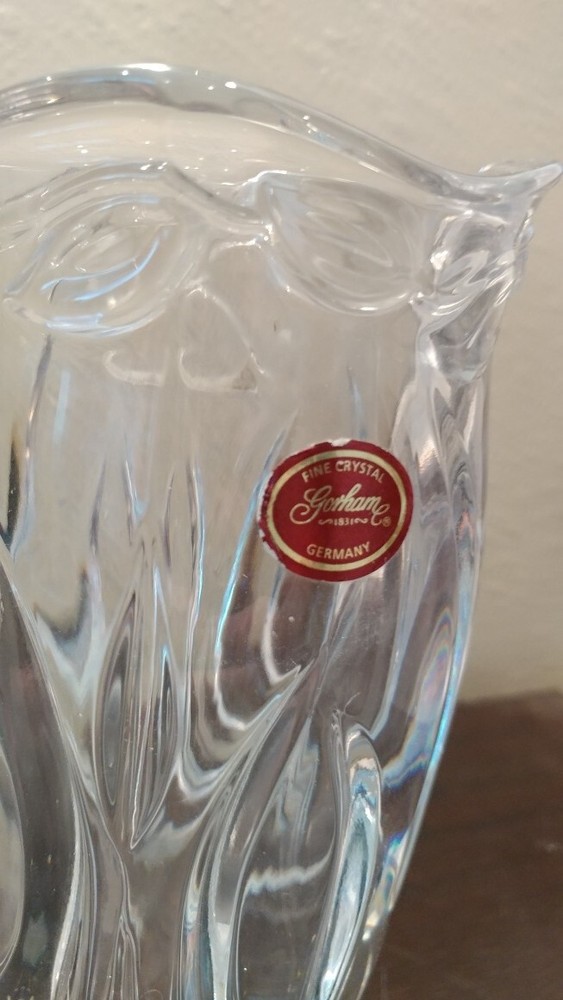 Gorham Crystal Vase Garden Serenade Germany