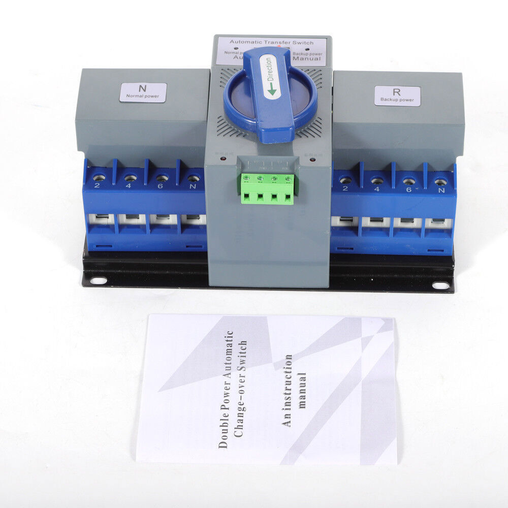 63A ATS Dual Power Automatic Transfer Switch for Generator Changeover Switch 4P
