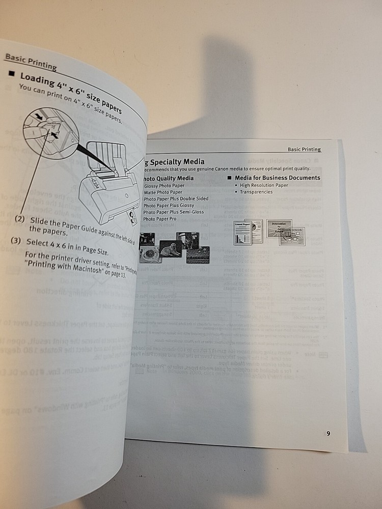 Canon Pixma iP 1600 Quick Start Guide