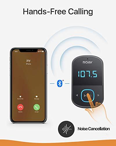 ANKER ROAV SMARTCHARGE T1 BLUETOOTH FM TRANSMITTER, BIG LED - BLACK