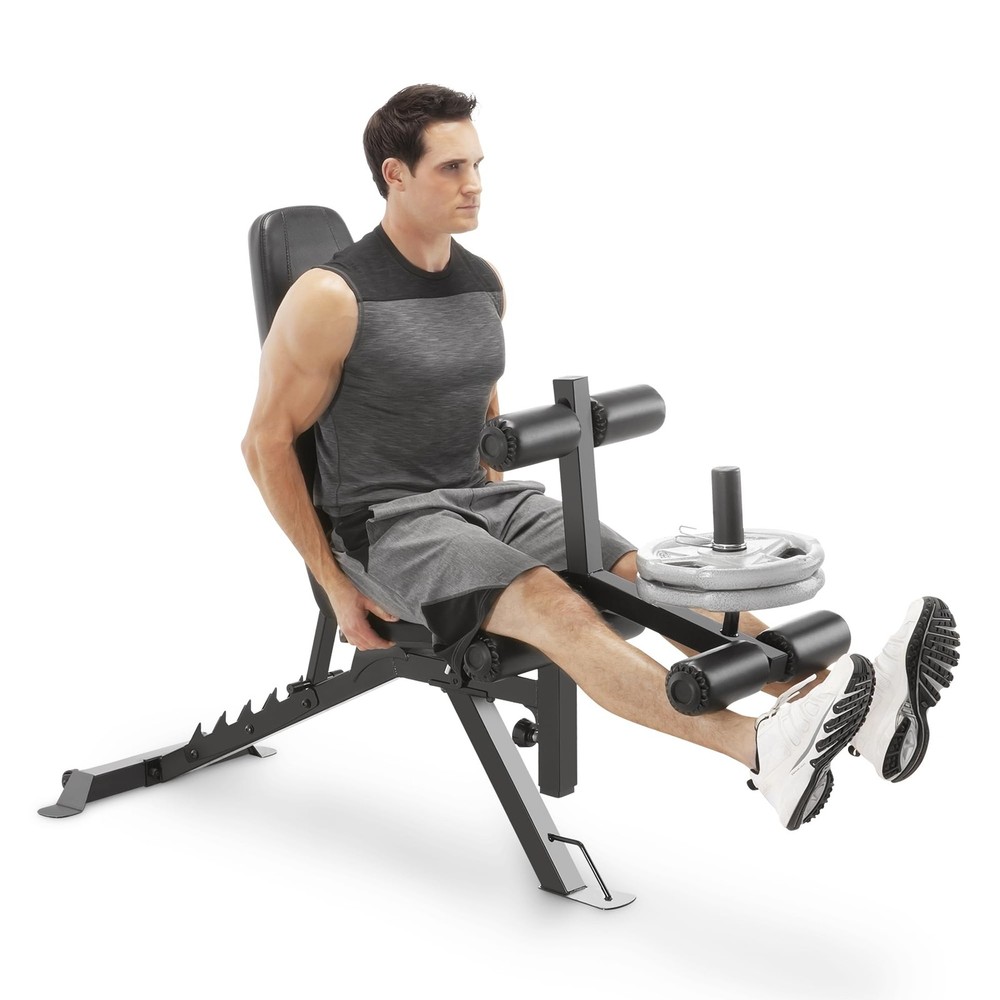 Adjustable 6 Position Utility Bench with Leg Developer and High Density Foam Pad