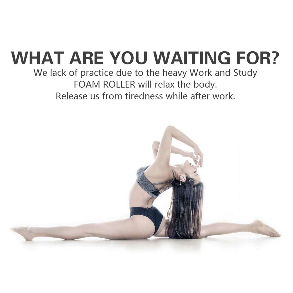 Premium High Density Foam Roller 18"x6" Physical Therapy Exercise Deep Tissue