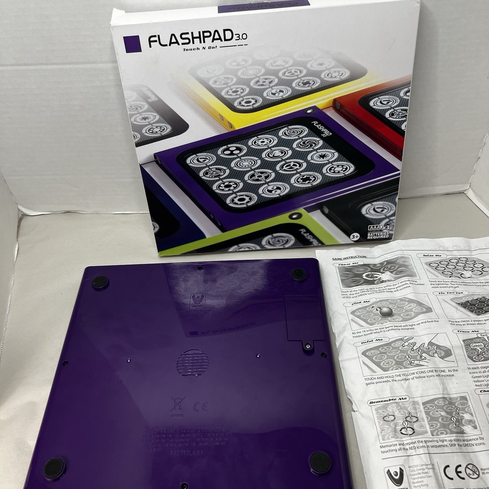 FlashPad 3.0 Touch N Go LED Touchscreen Black Handheld Game w/ box &instructions