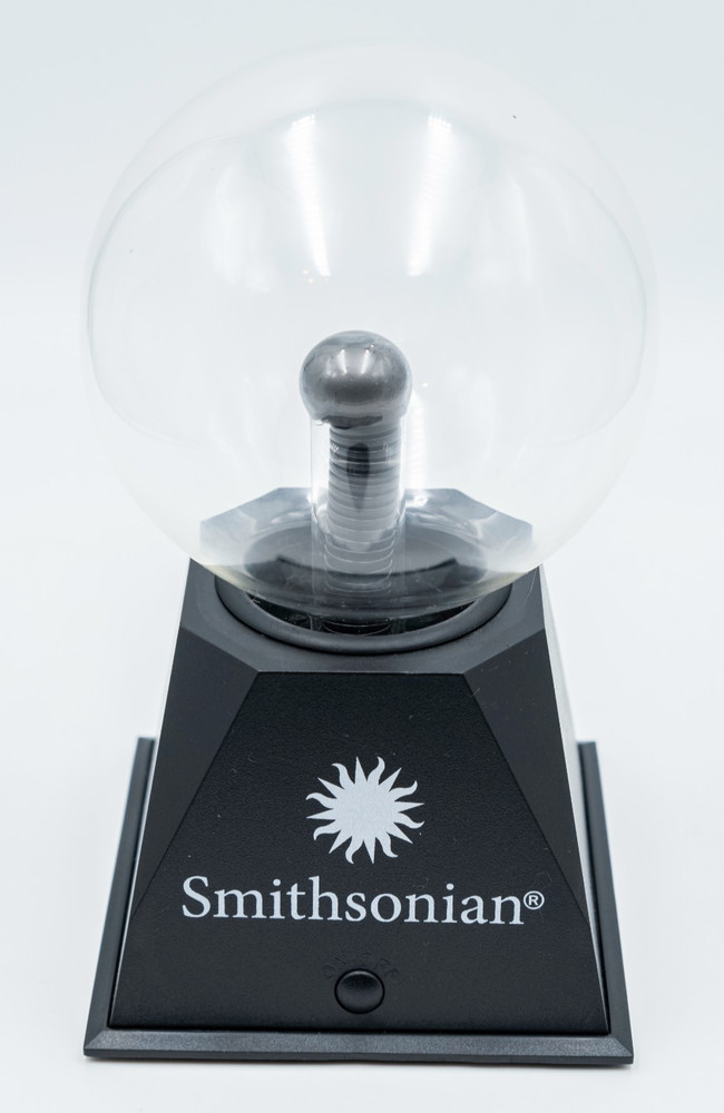 Smithsonian Plasma Ball Battery Lamp Touch & Sound Responsive Globe Light