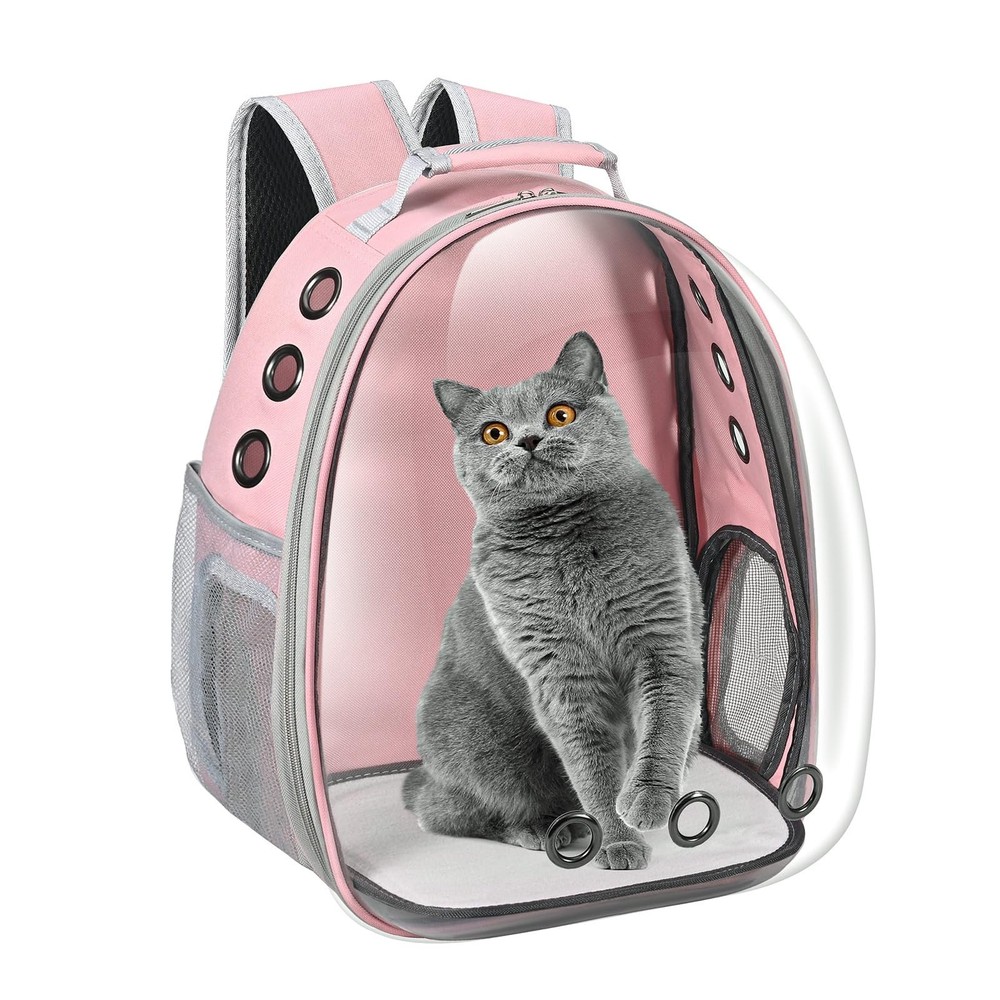 Cat Carrier Backpack, Pet Carrier Backpack Front Pack for Small Medium Cat Pink