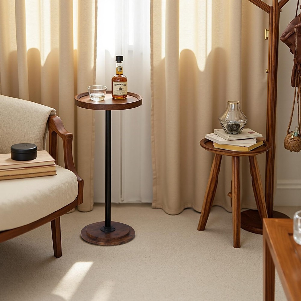 Home Dector Sofa Side Table, Small Drink Table for Small Spaces, Coffee End T...