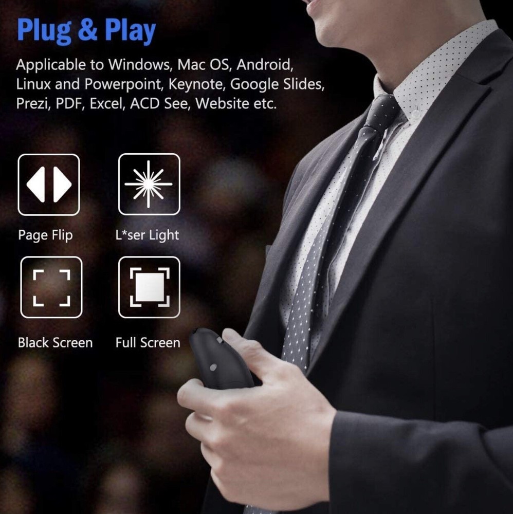 Presentation Clicker Wireless Presenter Remote Clicker for PowerPoint Clicker