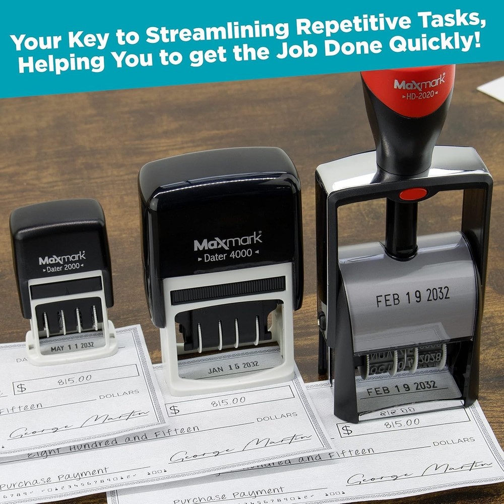 2000 Dater Self Inking Date Stamp - Blue
