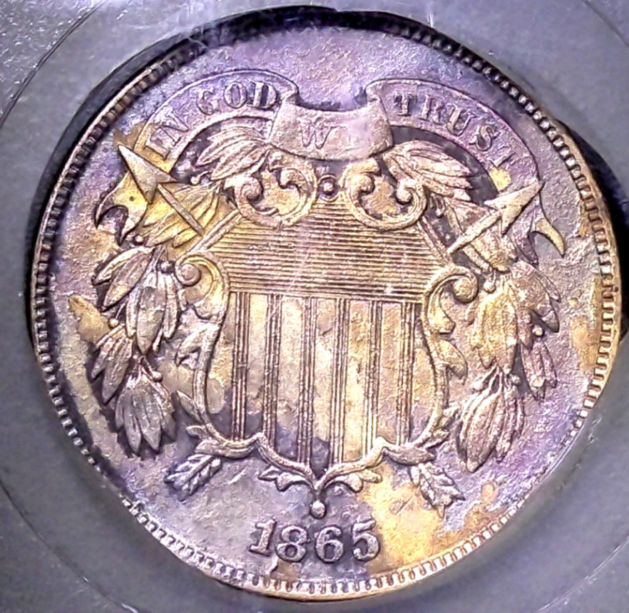1865 2C SHIPWRECK COIN UNC