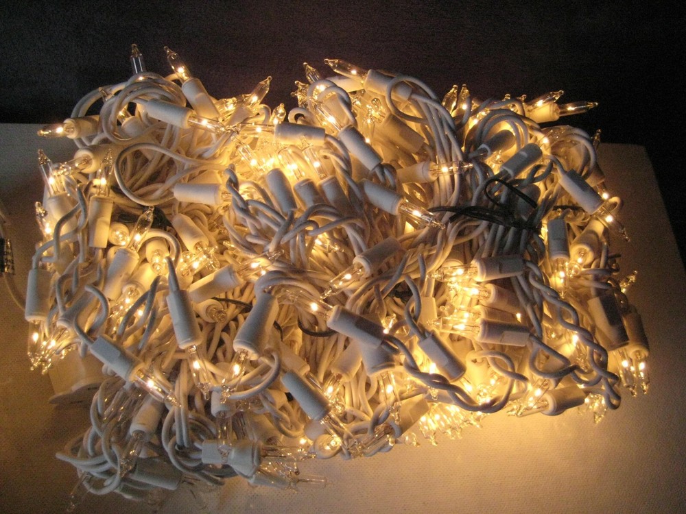 2-Boxes Holiday Time 300ct (each box) Clear Icicle Light White Wire