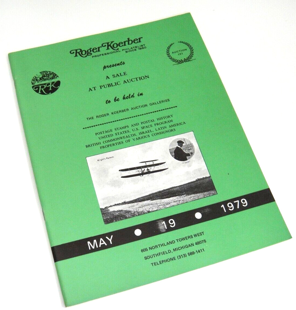 Roger Koerber Stamp Auction Catalog 1979 Autographs US Space Program Israel