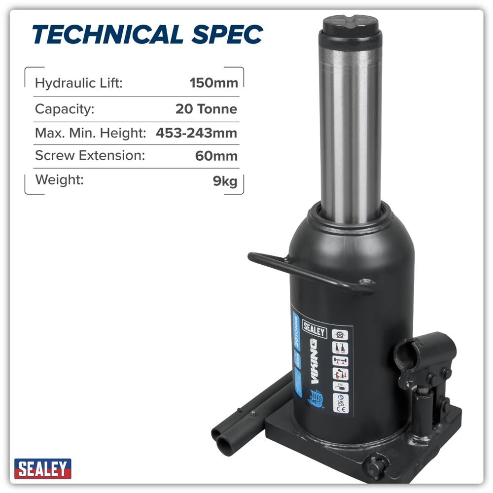 Sealey Viking Bottle Jack 20 Tonne