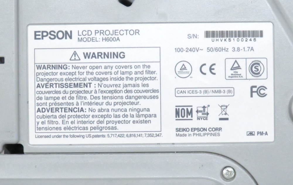 Under 2000 Hours * Epson BrightLink 585Wi Projector * WXGA UST