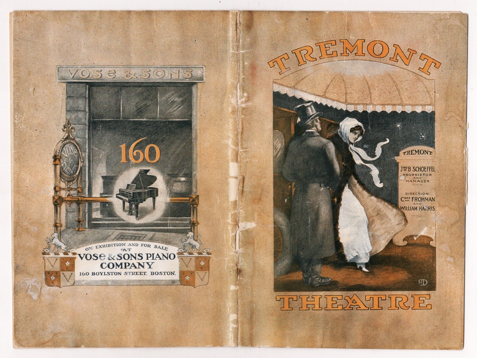 Fanny Brice (Debut) "ZIEGFELD FOLLIES of 1910" Bert Williams 1911 Boston Program