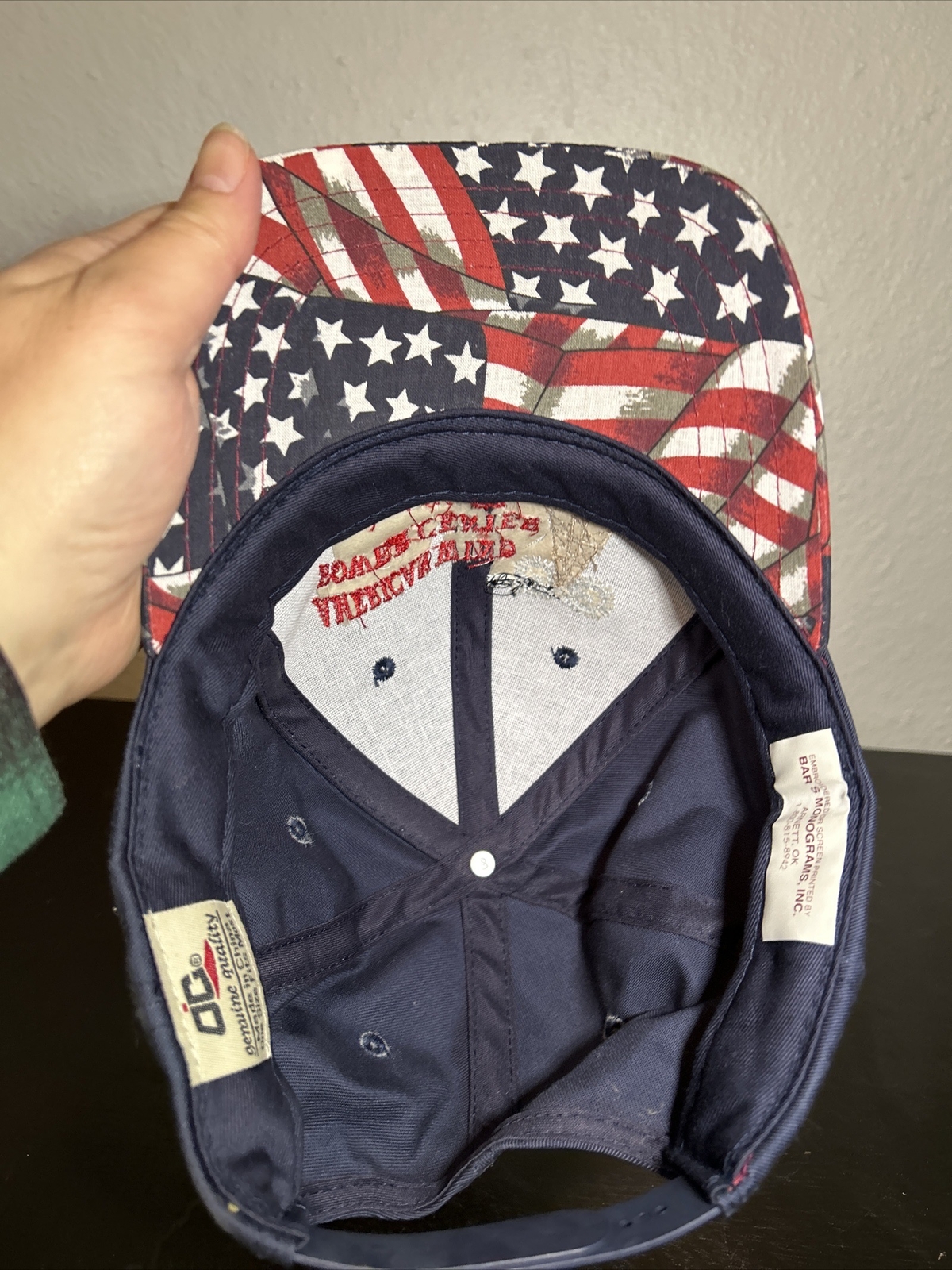 American Wind Power Center Lubbock, TX Patriotic OSFM Embroidered Blue Cap Hat