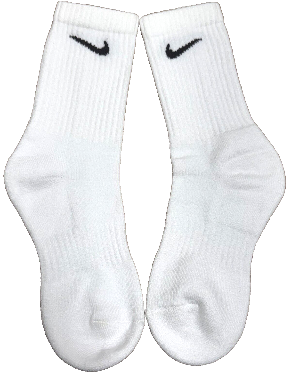 AUTHENTIC Nike Men's Everyday Training Crew Socks 6-PAIRS WHITE MEDIUM 6-8