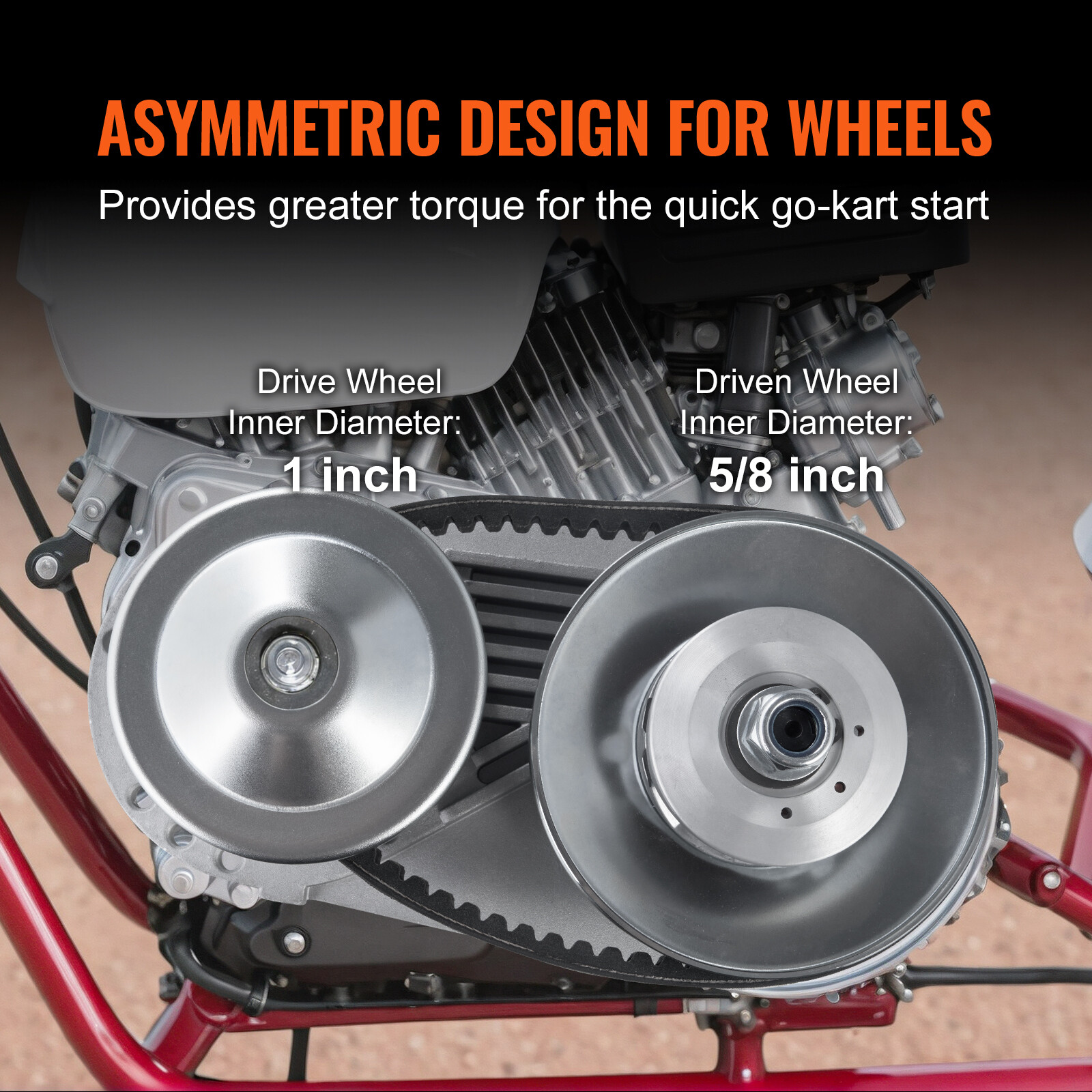 VEVOR 1" Clutch Go Kart Torque Converter 10t12t Complete Cvt Combo 30 Mini Bike