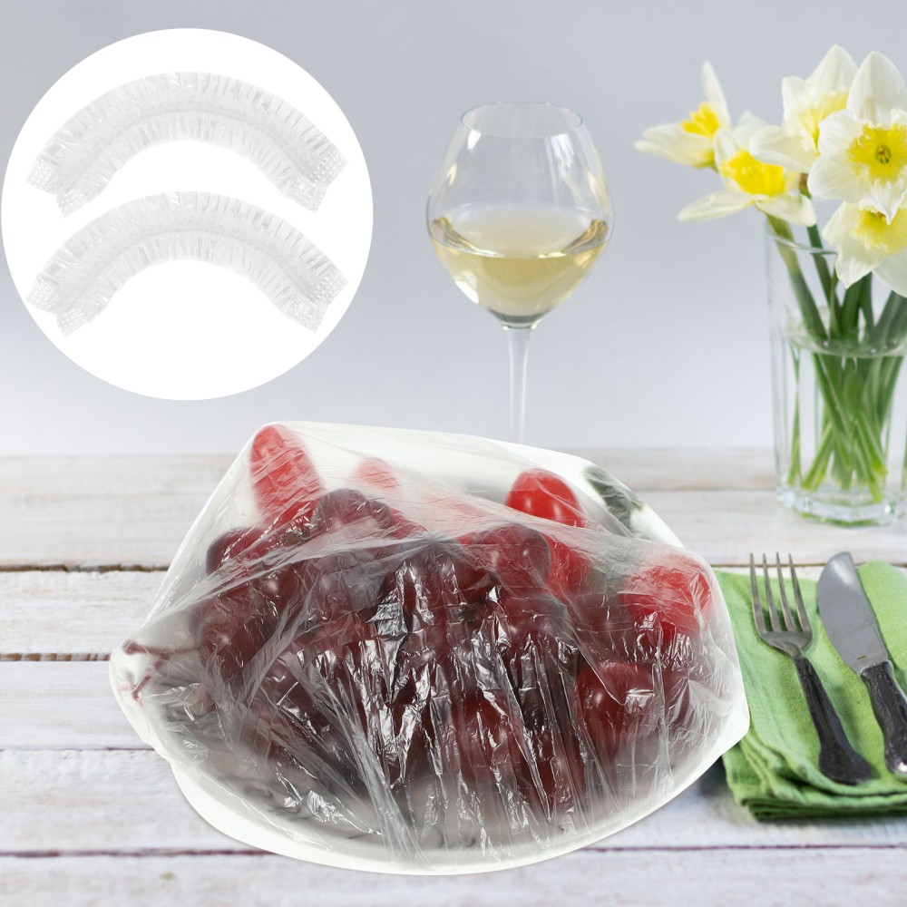 100-1000Pcs Stretchable Food Covers PE Elastic Bowl Cling Film Storage