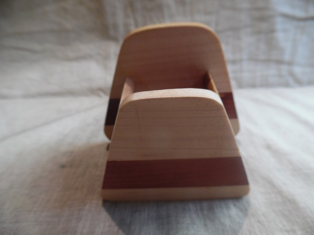 Toothpick Holder Studio Wood Artist Signed & Dated