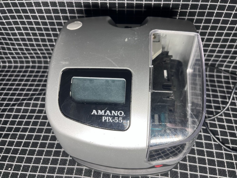 Amano Pix-55 Time Clock Electronic Digital Time Recorder *READ