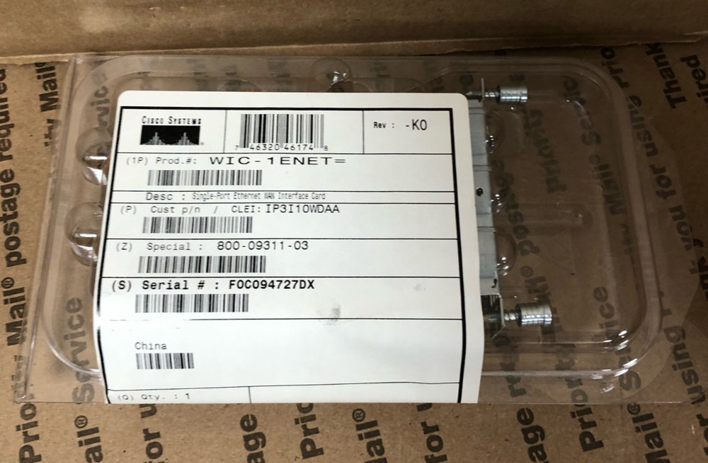 (OPEN BOX!) Cisco WIC-1ENET Single-Port WAN Interface Ethernet PlugIn Module