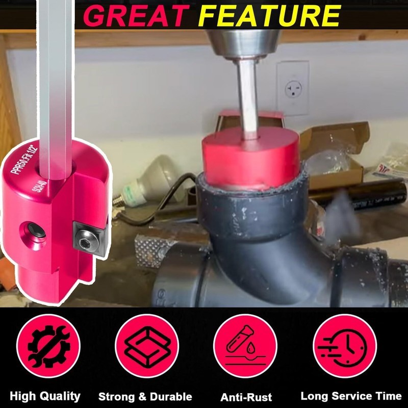 Plastic Pipe Fitting Reamer Plumbing Tool for SCH40 PVC, ABS, CPVC Socket Saver