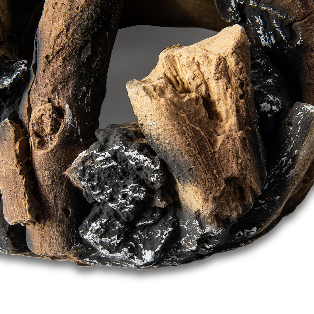 Barton Bonfire Logs Decorative Realistic Flame Large Ceramic Firepit Fireplace