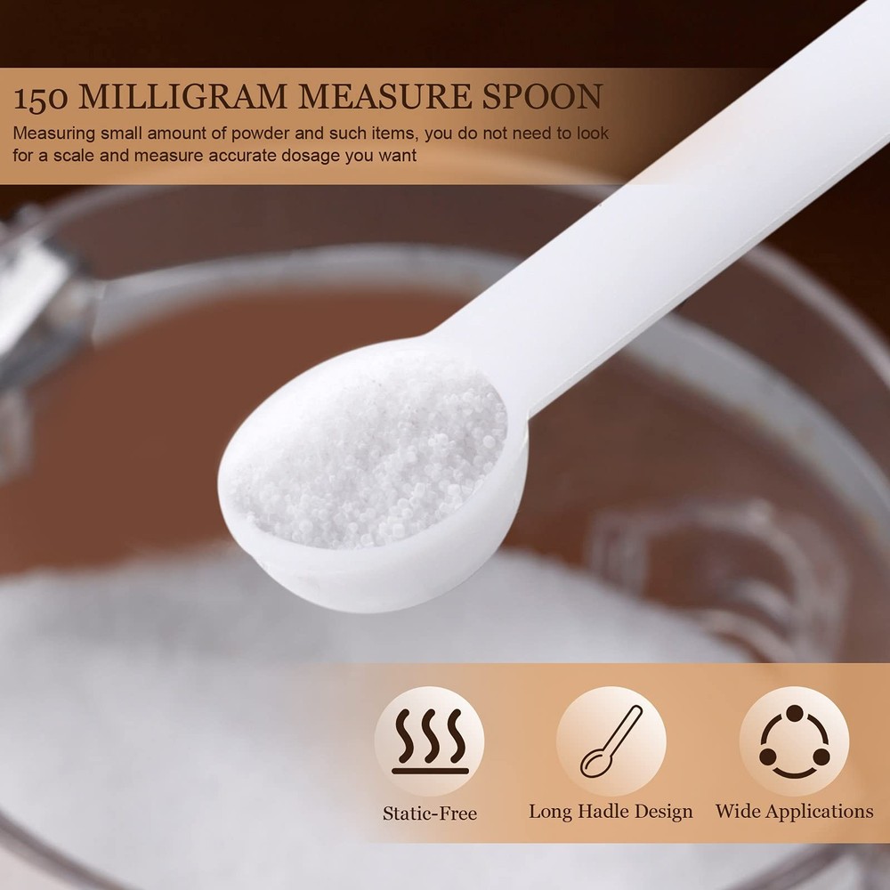 Honeydak 1/32 Teaspoon Micro Scoops 150 Milligram Mini Measuring Spoons Tiny ...