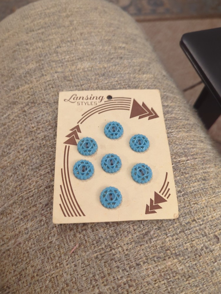 Lansing Styles 7 Blue Buttons