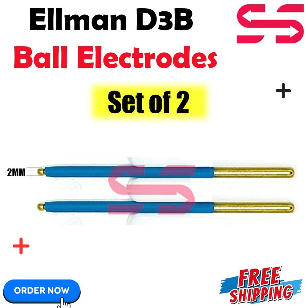 Ellman Surgitron D3B 2mm Reusable Ball Electrodes Compatible Replacement - CE
